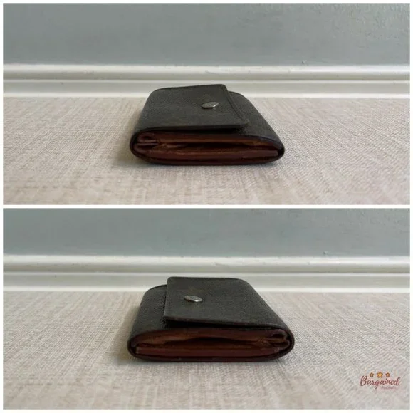 Authentic LOUIS VUITTON Vintage Brown Monogram Small Bifold Wallet RA0930